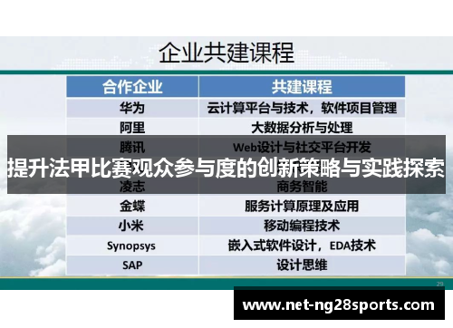 提升法甲比赛观众参与度的创新策略与实践探索