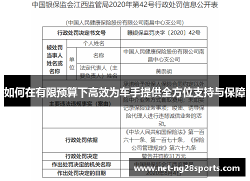 如何在有限预算下高效为车手提供全方位支持与保障